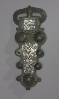 Buckle, 600s. Frankish, Migration period, 7th century. Bronze and silver overlay; overall: 18.6 cm