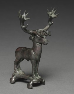 Stag Poletop, 1400-1200 BC. Eastern Anatolia, Hittite, 15th-13th century BC. Bronze, solid cast;