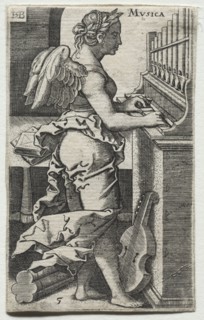 Musica. After Hans Sebald Beham (German, 1500-1550). Engraving