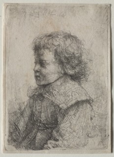 Portrait of a Boy in Profile, 1641. Rembrandt van Rijn (Dutch, 1606-1669). Etching