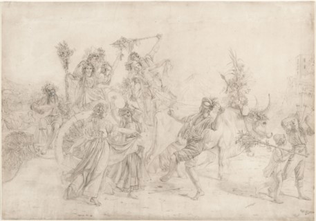 Pilgrims Returning from the Feast Day of the Madonna dell'Arco, 1827. Léopold Robert (Swiss,