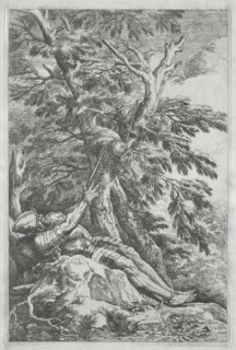 St. William the Hermit, c. 1662. Salvator Rosa (Italian, 1615-1673). Etching