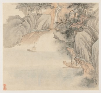 Album of Landscapes: Leaf 4, 1677. Wang Gai (Chinese, active c. 1677-1705). Album leaf, ink and
