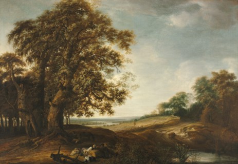 Sleeping Peasants near Fields (Parable of the Weeds), 1650-1653. Simon de Vlieger (Dutch,