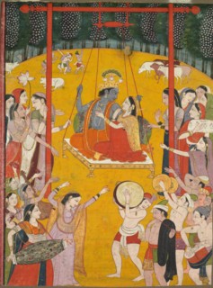 Hindola Raga, c. 1790-1800. Northern India, Himachal Pradesh, Kangra, late 18th century. Opaque