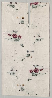 Length of Silk Brocade, 1756. England, Spitalfields, 18th century. Silk; overall: 102 x 50.5 cm (40