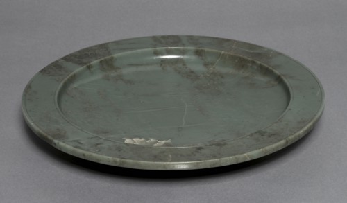 Footed Platter, 1600s. India, Mughal Dynasty (1526-1756). Nephrite (jade); diameter: 41.1 cm (16