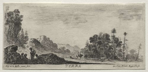 The Four Elements:  Terra. Stefano Della Bella (Italian, 1610-1664). Etching