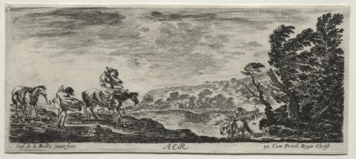 The Four Elements:  Aer. Stefano Della Bella (Italian, 1610-1664). Etching