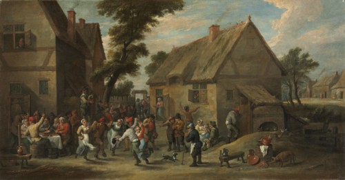 Village Festival, c. 1646-1650. David Teniers (Flemish, 1610-1690). Oil on canvas; framed: 57 x 91