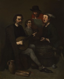 Singers, 1863-1868. Théodule Ribot (French, 1823-1891). Oil on fabric; framed: 88.9 x 75.6 x 6.8 cm