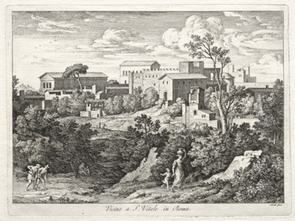 View of San Vitale, Rome, c. 1810. Joseph Anton Koch (Austrian, 1768-1839). Etching