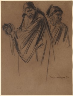 Studies for Saint Paul on the Way to Damascus, 1896. Max Liebermann (German, 1847-1935). Black