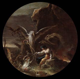 Scenes of Witchcraft, c. 1645-1649. Salvator Rosa (Italian, 1615-1673). Oil on canvas; framed: 76.2