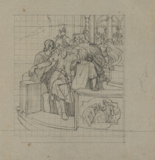 The King of Thule, second or third quarter 1800s. Moritz von Schwind (German, 1804-1871). Graphite;