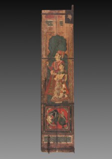 Painted Door, c. 1820. India, Bundi, 19th century. Color on wood; overall: 190 x 88.9 x 43.7 cm (74