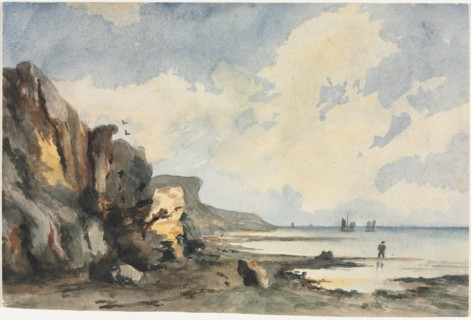 Coastal View. Thomas Churchyard (British, 1798-1865). Watercolor; sheet: 19.1 x 28.5 cm (7 1/2 x 11
