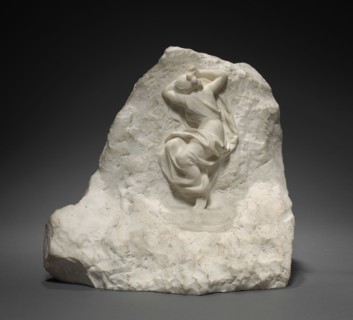 Seated Figure, c. 1860 - 1919. Édouard Charles Marie Houssin (French, 1847-1919). Marble; overall: