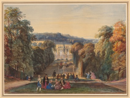In the Park of Saint Cloud, 1800s. Constant Troyon (French, 1810-1865). Watercolor and gouache;