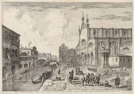 Views of Venice:  Campo S. S. Giovanni e Paolo, 1741. Michele Marieschi (Italian, 1710-1743).
