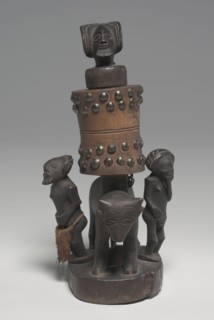 Mortar, late 1800s. Central Africa, Democratic Republic of the Congo or Angola, Chokwe, late 19th