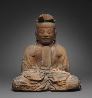 Shinto Deities, 900s. Japan, Heian period (794-1185). Wood, with traces of polychromy; overall: 50