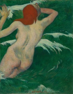 In the Waves (Dans les Vagues), 1889. Paul Gauguin (French, 1848-1903). Oil on fabric; framed: 123