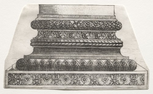 Base and Capital with Figure of Fame and Winged Horses (base), c. 1525-1550. Master G. A. with the