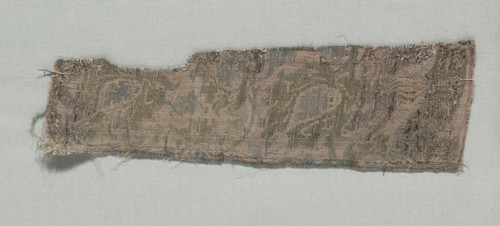 Three Fragments of Italian Gothic Silk, 1350-1399. Italy, second half of 14th century. Lampas