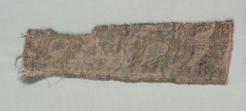 Three Fragments of Italian Gothic Silk, 1350-1399. Italy, second half of 14th century. Lampas
