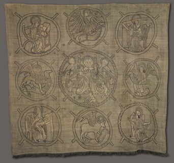 Embroidered Panel: Holy Kinship, 1500s. Germany or Switzerland, 16th century. Embroidery: silk and