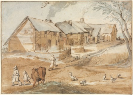 A View of Spa, c. 1619. Jan Brueghel (Flemish, 1568-1625). Pen and brown ink and brush and brown