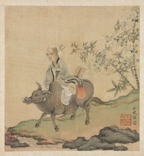 Paintings after Ancient Masters: Laozi Riding an Ox, 1598-1652. Chen Hongshou (Chinese,