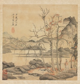 Paintings after Ancient Masters: Daoist and Crane in Autumn Landscape, 1598-1652. Chen Hongshou