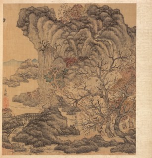 Paintings after Ancient Masters:Travelers in an Autumn Landscape, 1598-1652. Chen Hongshou