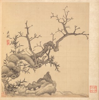 Paintings after Ancient Masters: Rock, Old Tree, and Bamboo, 1598-1652. Chen Hongshou (Chinese,