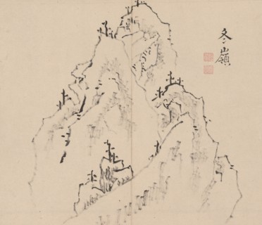 Double Album of Landscape Studies after Ikeno Taiga, Volume 1 (leaf 25), 18th century. Aoki Shukuya