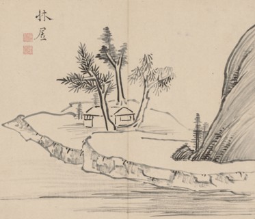 Double Album of Landscape Studies after Ikeno Taiga, Volume 2 (leaf 22), 18th century. Aoki Shukuya