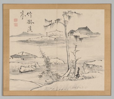 Double Album of Landscape Studies after Ikeno Taiga, Volume 2 (leaf 24), 18th century. Aoki Shukuya