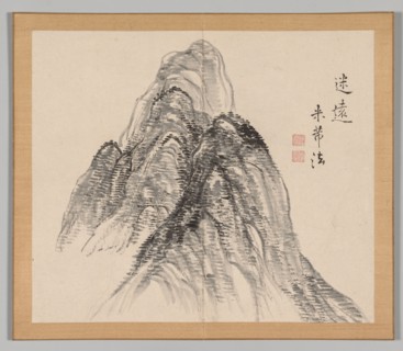 Double Album of Landscape Studies after Ikeno Taiga, Volume 2 (leaf 3), 18th century. Aoki Shukuya