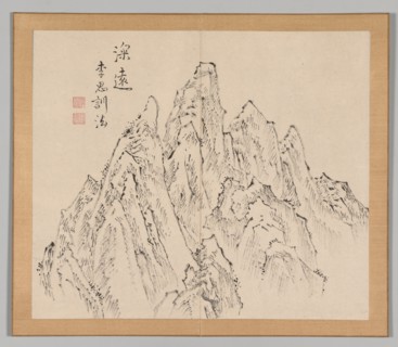 Double Album of Landscape Studies after Ikeno Taiga, Volume 2 (leaf 6), 18th century. Aoki Shukuya