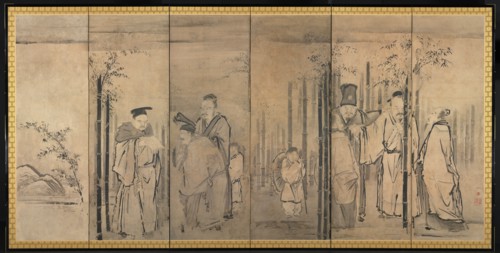 Seven Sages of the Bamboo Grove; Four Elders of Mt. Shang, 1600s. Kano Tan’yu (Japanese, 1602-1674)