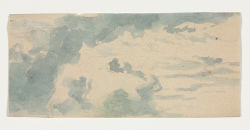 Cloud Study, 1800s. Anonymous. Watercolor;