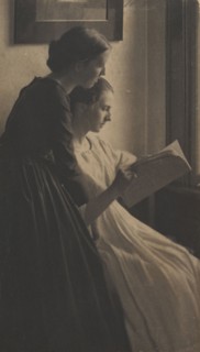 The Readers, 1897. Clarence H. White (American, 1871-1925). Platinum print with graphite; image: 18