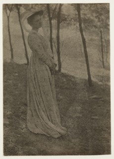 Julia Hall McCune, c. 1897. Clarence H. White (American, 1871-1925). Platinum print with pencil;