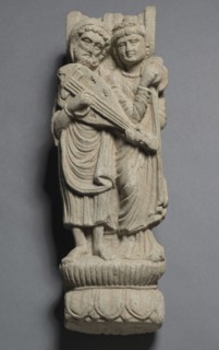 Bracket with Two Musicians, 100s. Pakistan, Gandhara, probably Butkara in Swat, Kushan Period (1st