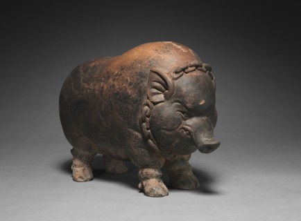 Piggy Bank, 14th-15th Century. Java, Majapahit Dynasty. Terracotta; overall: 24.2 cm (9 1/2 in.).