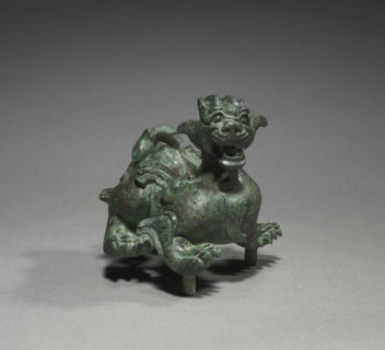 Winged Chimera (Bixie), 400s. China, Southern and Northern Dynasties period (386-589). Bronze;