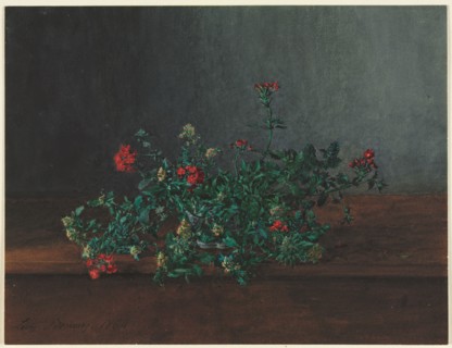 Still Life with Wild Flowers, 1864. Léon Bonvin (French, 1834-1866). Watercolor and gouache; sheet: