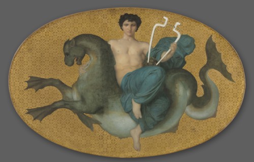 Arion on a Sea Horse, 1855. William Adolphe Bouguereau (French, 1825-1905). Oil on fabric; framed: